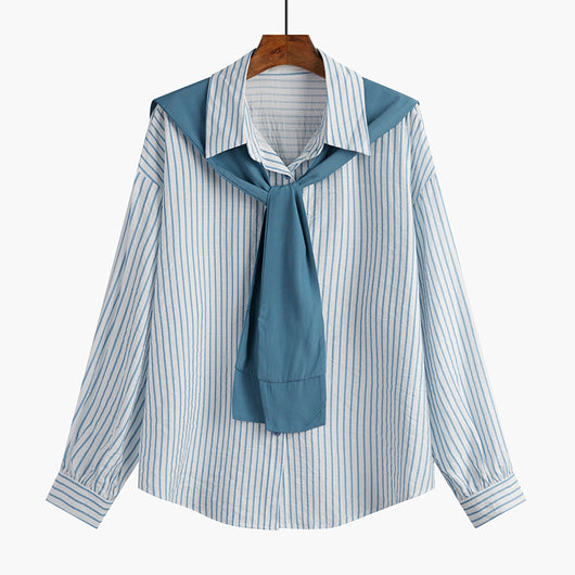 Blusa Rayas Mujer Manga Larga Primavera Otoño - Image 11