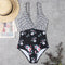Negro Stripe Flower Pants