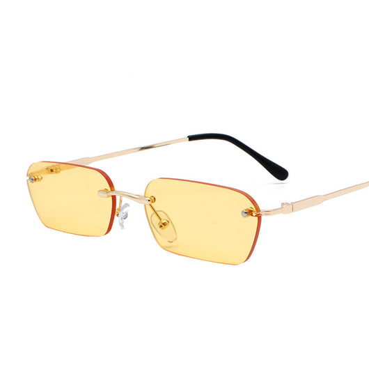 Gafas Cuadradas sin Marco Estilo Hong Kong para Hombre - Image 5