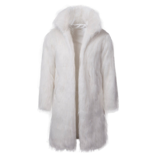 Chaqueta Acolchada Capucha Pelaje Sintético Negro y Blanco - Image 15