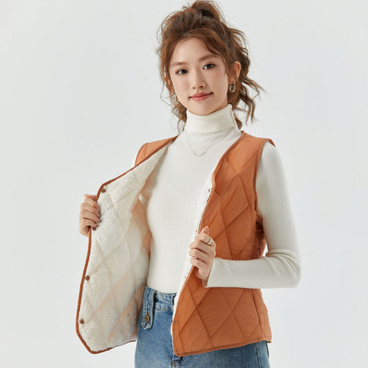 Chaleco Corto de Terciopelo para Otoño e Invierno Mujer - Image 7