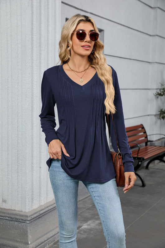 Blusa Suelta de Rayas con Mangas Largas para Mujer - Image 21