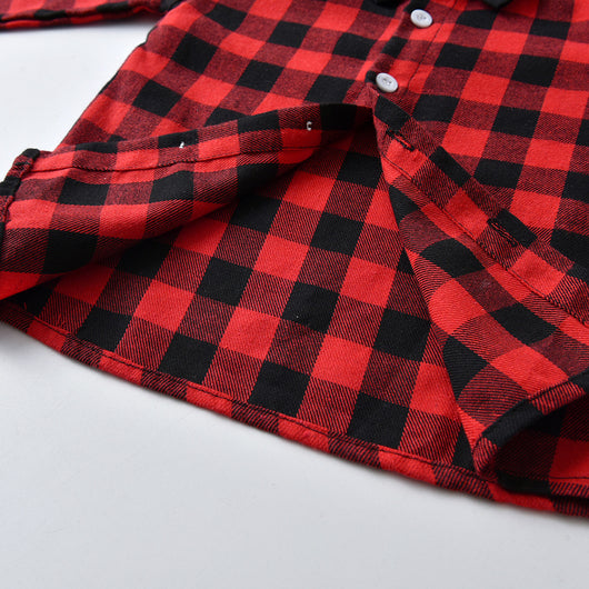Conjunto Festivo a Cuadros para Hermanos: Camisa y Peto - Image 11