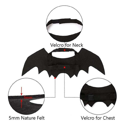 Alas de Murciélago en Fieltro para Mascotas - Decoración Halloween - Image 3