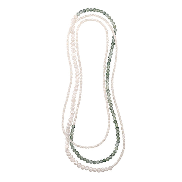 Collar Vintage de Perlas Multicapa Lujo Ligero