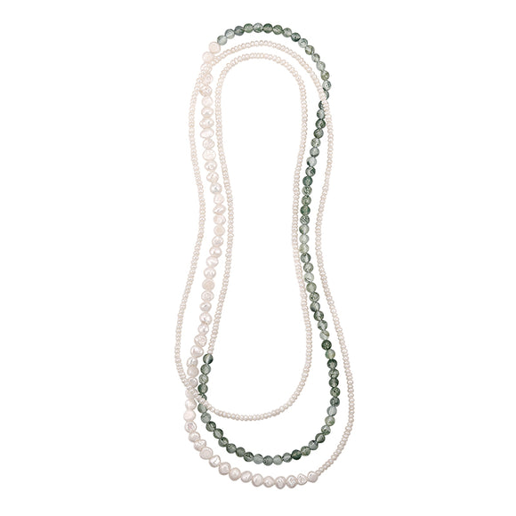 Collar Vintage de Perlas Multicapa Lujo Ligero