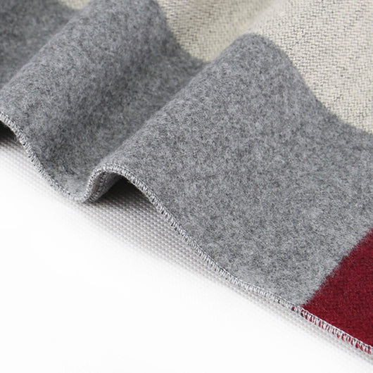 Bufanda Ejecutiva de Cachemira Rayada para Hombre Invierno - Image 48