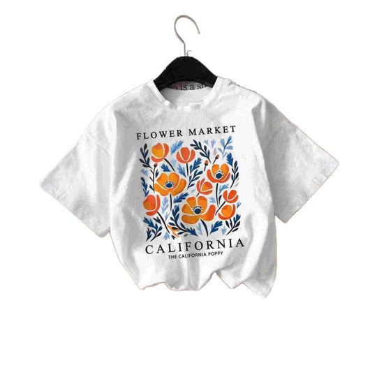 Playera Estampada con Flores y Letras - Camiseta Fresca para Verano Mujer - Image 5