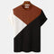 Blusa Mesh Tejida de Manga Corta con Estampado 3D en Rayas