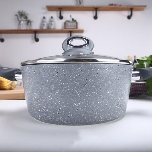 Olla para Sopa de Piedra Mineral Antiadherente con Asas - Uso Doméstico