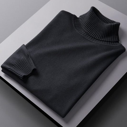 Suéter de Cuello Alto Hombre con Solapas - Diseño Moderno y Cálido