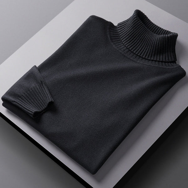Suéter de Cuello Alto Hombre con Solapas - Diseño Moderno y Cálido