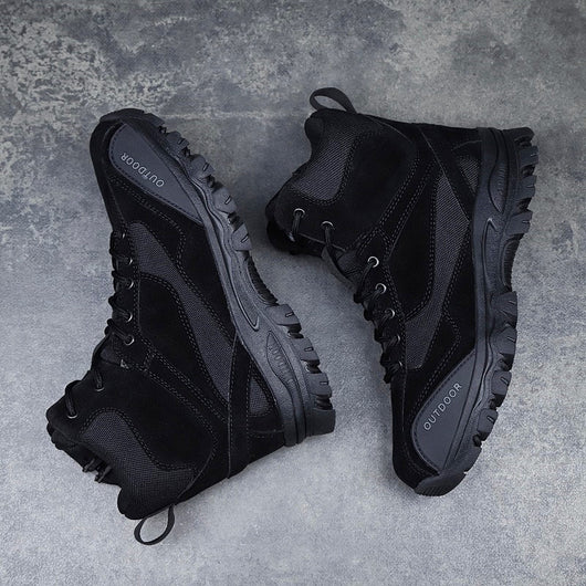 Botas Militares de Cuero para Hombre - Impermeables y Cálidas para Invierno - Image 14