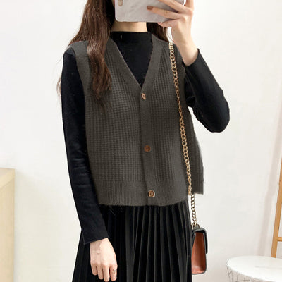 Chaleco Cardigan Tejido Suelto sin Mangas para Mujer - Image 31
