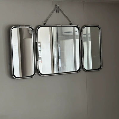Espejo Tríptico de Pared Moderno en Acero Inoxidable para Baño y Tocador - Image 4