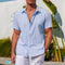 Camisa Casual de Vacaciones Estilo Europeo Americano para Hombre