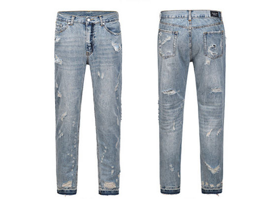 Jeans de Moda Urbana Unisex - Diseño Destruido Contemporáneo