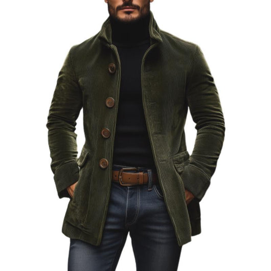Abrigo Casual para Hombre con Cuello Alto - Estilo Blazer de Invierno - Image 7