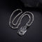 S925 Plateado Dominant Lion Three Dimensional Hangtag Necklace Pendant necklace 60cm