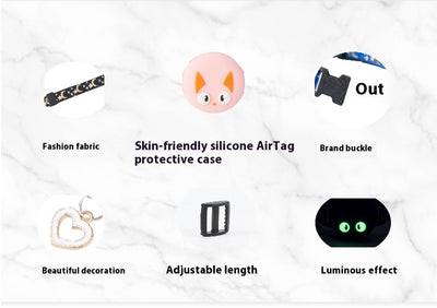 Funda Protectora para AirTag - Collar de Gato Apple - Image 16