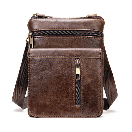 Bolsa Bandolera de Cuero Genuino para Hombre - Estilo Casual - Image 2
