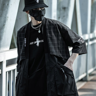 Camisa Retro Suelta con Costuras Reforzadas y Manga Tres Cuartos para Hombre - Image 4