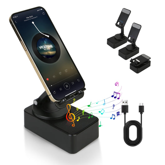 Soporte Inalámbrico 4 en 1 Plegable con Batería de 5000mAh, Luz RGB y Rotación 360°