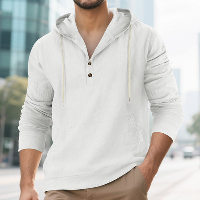 Henley con Capucha y Mangas Largas con Bolsillos Grandes - Image 2