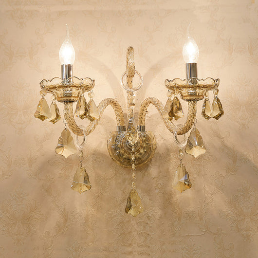 Lámpara de Pared de Cristal Estilo Europeo para Sala, Comedor y Dormitorio - Image 6