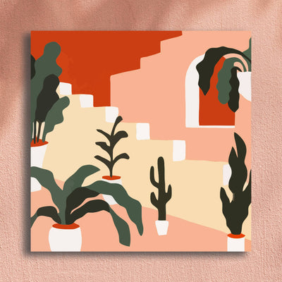 Cuadro Retro Jardín Griego con Marco Decorativo - Image 6