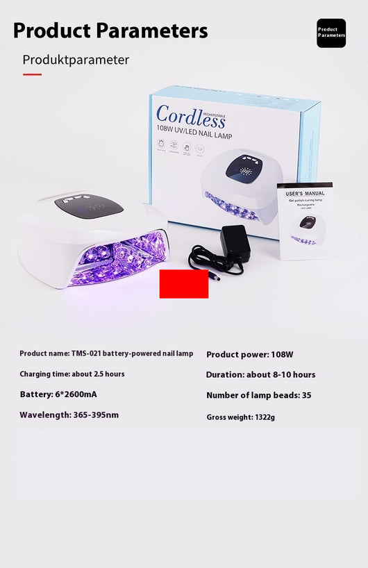 Lámpara de Fototerapia Portátil 108W de Alta Potencia con Carga Rápida - Image 22