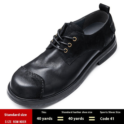 Zapatos de Cuero Genuino Hechos a Mano Estilo Británico Otoñal para Hombre - Image 6