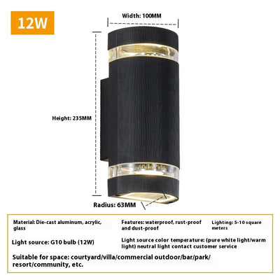 Lámpara de Pared Cuadrada LED Exterior Impermeable - Image 8