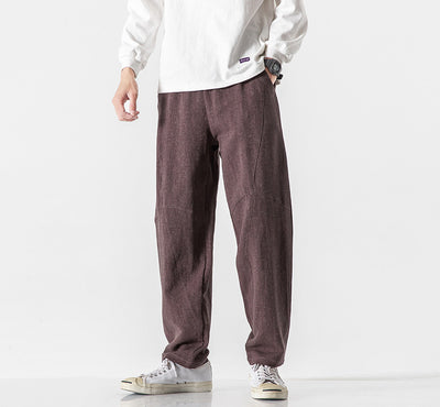 Pantalones de Lino y Algodón para Hombre - Corte Relajado y Transpirable - Image 10