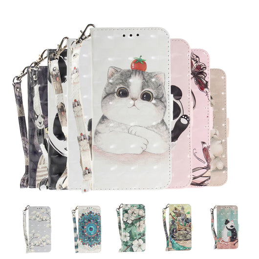 Funda Protectora de Cuero Pintado con Compartimento para Tarjetas - Image 2