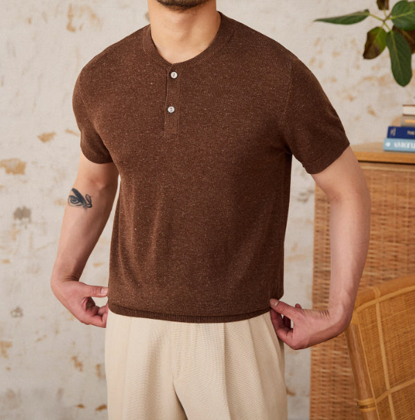 Suéter de Lino Mezclado Estilo Old Money para Hombre - Image 5