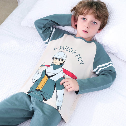 Pijama Infantil de Algodón Puro Manga Larga Primavera Otoño - Image 11