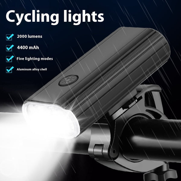 Luz Frontal LED 2000LM Aluminio 6 XPT Recargable USB-C