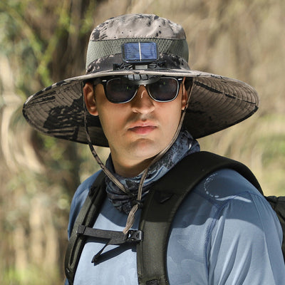 Gorro Ventilador Solar con Ala Ancha Recargable - Image 11