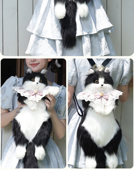 Bolsa Peluche Gato Lechero Adorable - Juguete Suave - Image 12