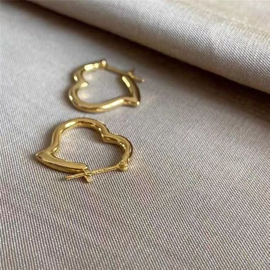 Aretes de Oro Amarillo Au750 Lujo Minimalista para Mujer - Image 9