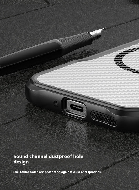 Funda Magnética de Fibra de Carbono Transparente para Celular - Image 13