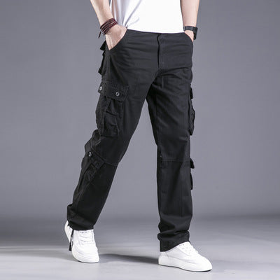 Pantalones Cargo Sueltos de Algodón con Múltiples Bolsillos - Camuflaje Hombre Talla Grande - Image 8