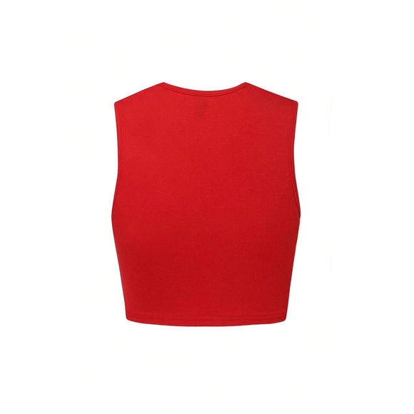 Musculosa Deportiva Personalizada Roja con Impresión Digital