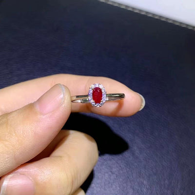 Anillo de Rubí Sangre de Paloma en Plata 925 - Image 2