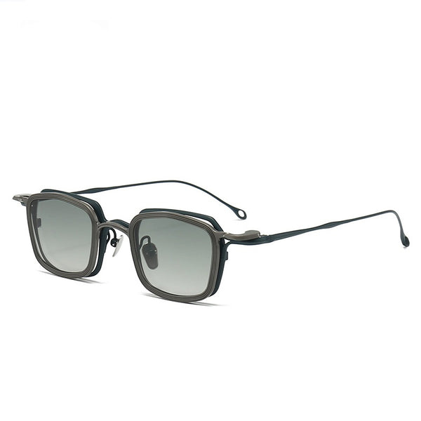 Gafas de Sol Clip Magnético Titanio Puro - Estilo Retro Artístico para Miopía