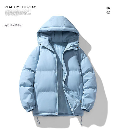Abrigo Hoodie Acolchado para Hombre - Chaqueta de Invierno Cálida y Casual - Image 24