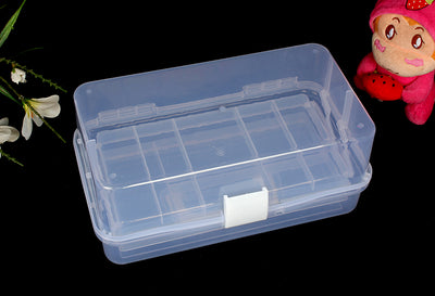 Caja de herramientas artística de 2 niveles con compartimentos - Image 31