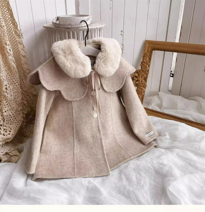 Abrigo Reversible de Lana y Cachemira para Niña Estilo Retro - Image 19