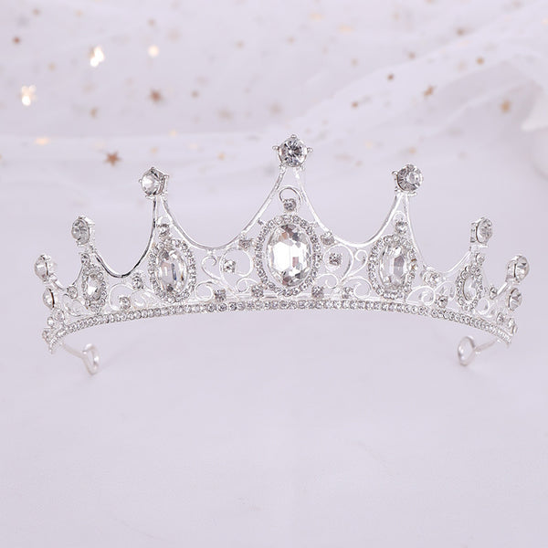Corona Vintage Barroca en Aleación con Diamante Verde Pequeña - Image 2
